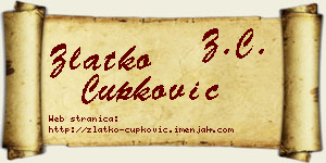 Zlatko Čupković vizit kartica